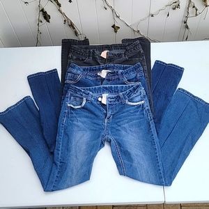 3 Faded Glory Girls Jeans bundle lot, Size 12 as pictured